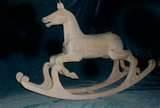 Unfinished Wood Rocking Horse